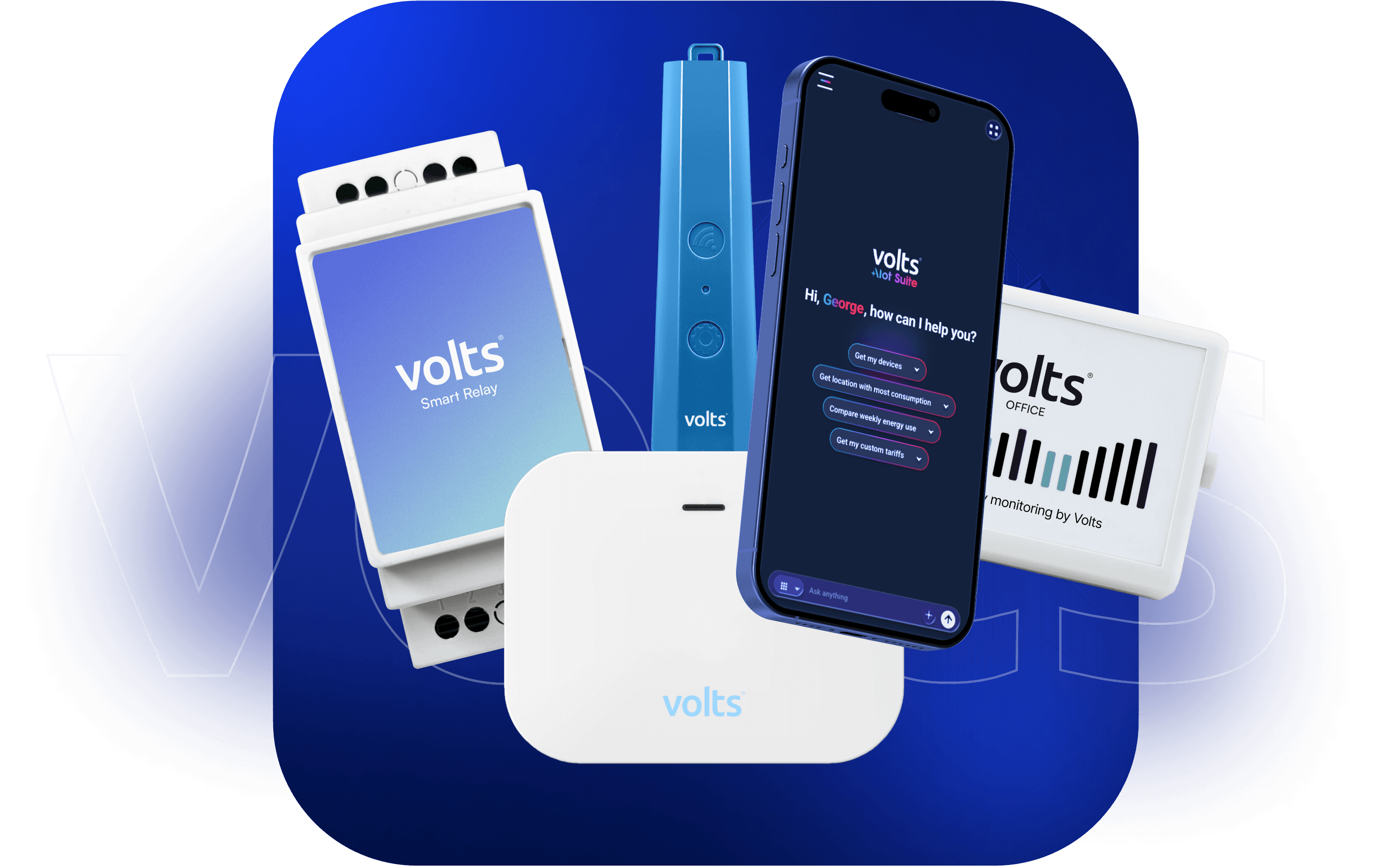 Volts products and app interface